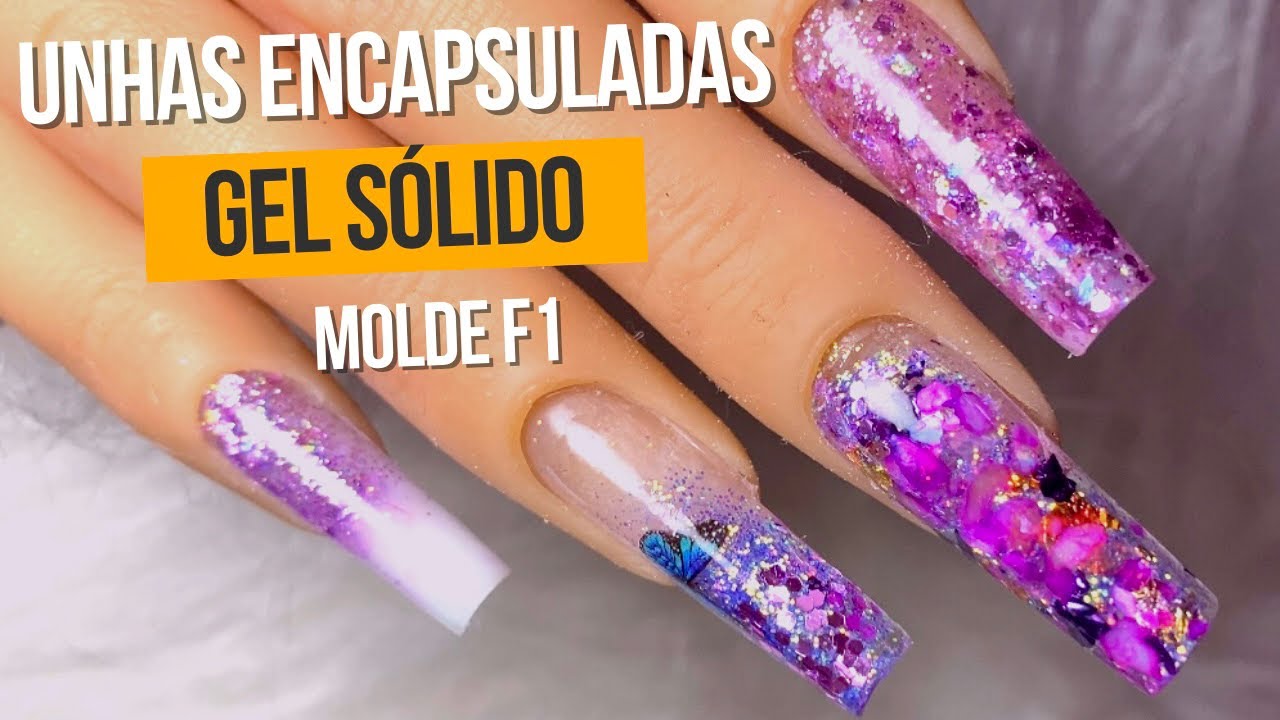 UNHAS ENCAPSULADAS COM GEL SÓLIDO NO MOLDE F1 #unhasencapsuladas #solidgelpolish