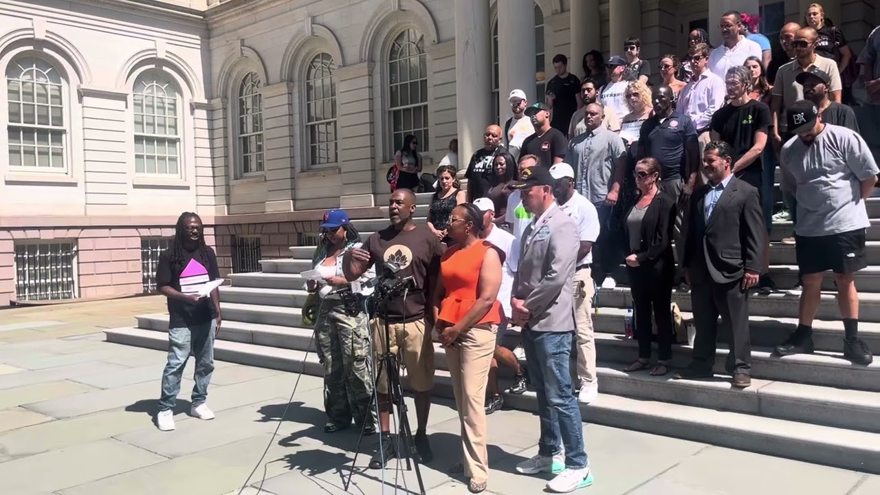 The legal Cannabis Store Footage Rally 8/8/25.  @cannabisNYC @NYCBusiness 