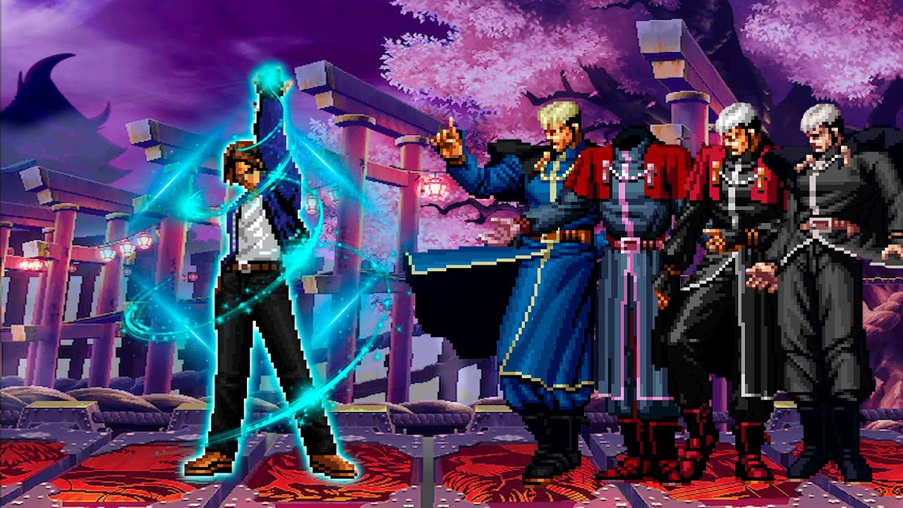 [KOF Mugen] Kyo-Last vs Boss Goenitz Team