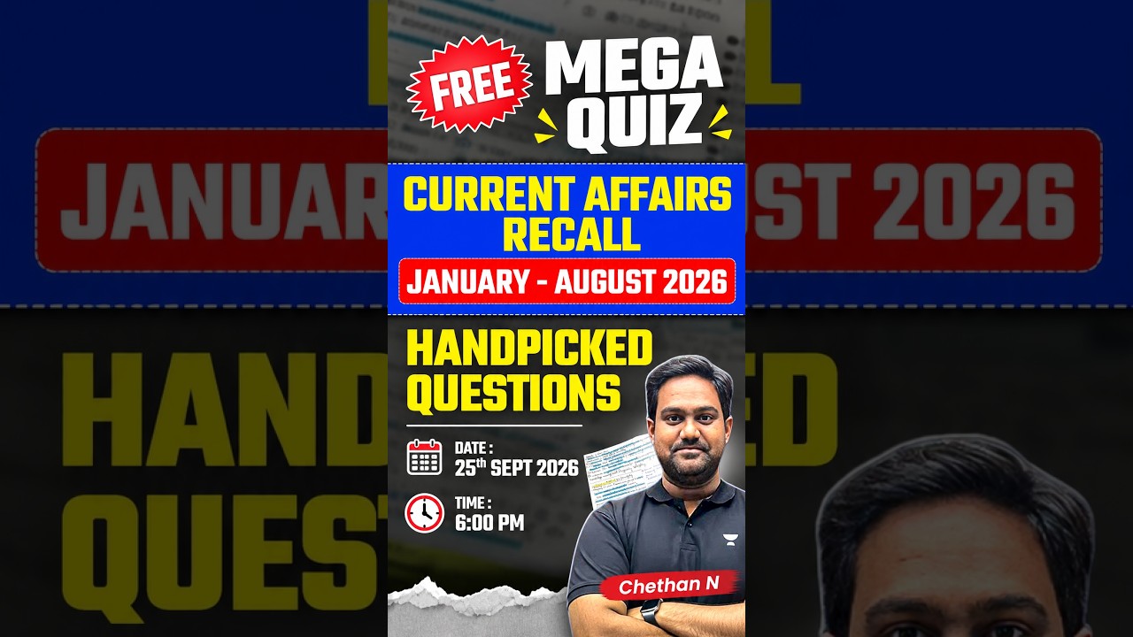 UPSC Current Affairs 2026: Can You Recall 8 Months? | 50 MCQ Mega Quiz