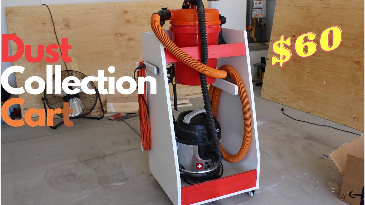 How To Make Dust Collection Cart. DIY Dust Collection Cart.