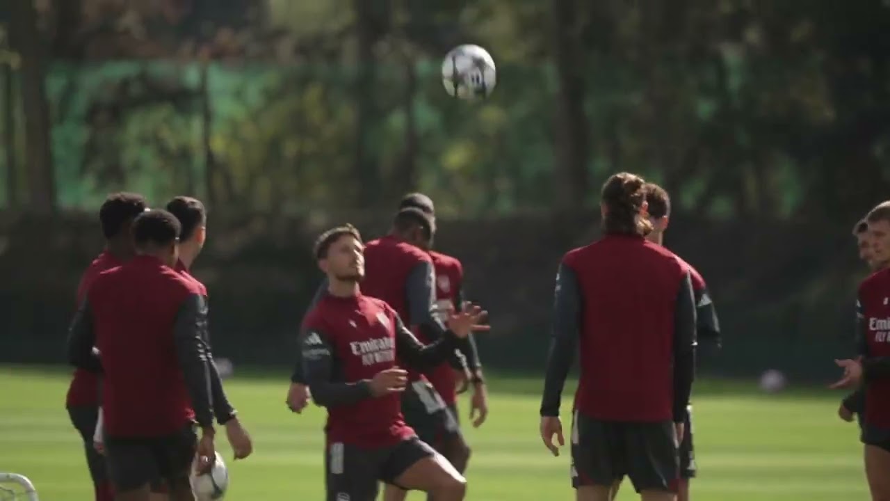 Arteta leads Arsenal training ahead of Champions League visit of Olympiakos