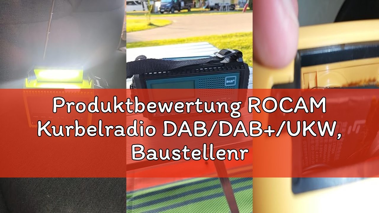Produktbewertung ROCAM Kurbelradio DAB/DAB+/UKW, Baustellenradio Radio Batteriebetrieben, Tragbare S