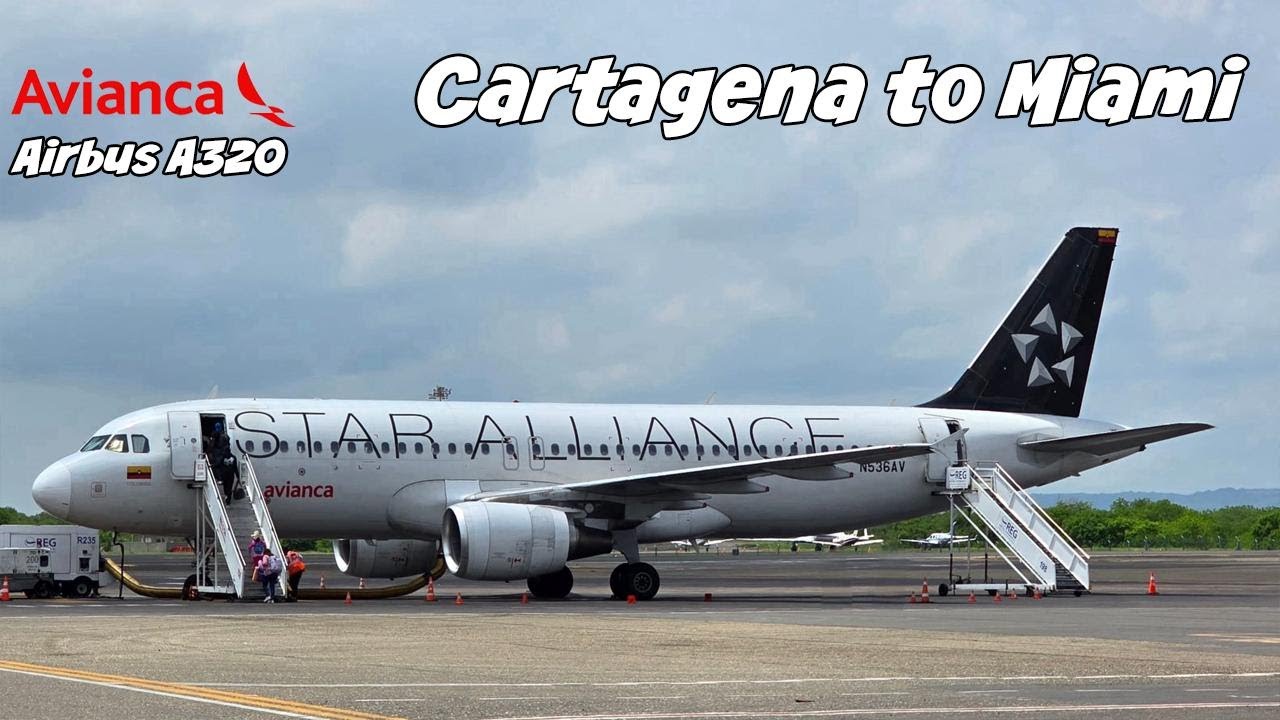 🇨🇴 Cartagena CTG - 🇺🇸 Miami MIA -  Avianca Airlines Airbus A320