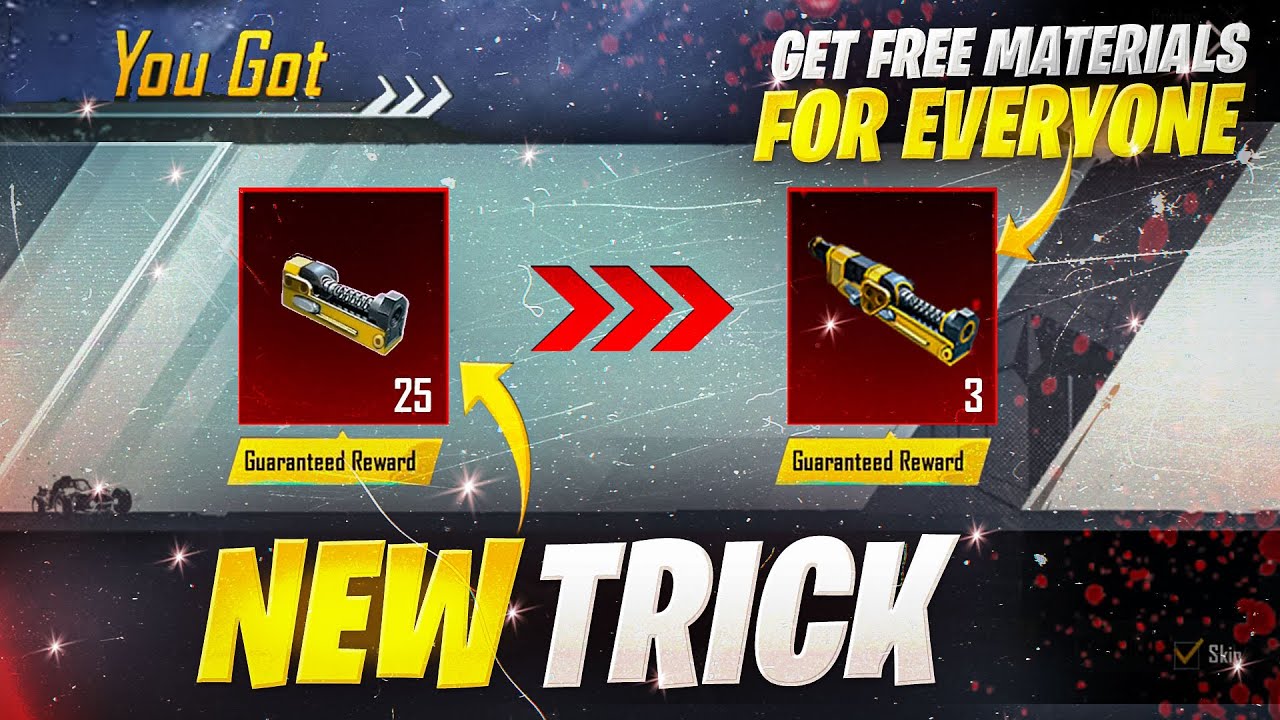 Get Free Materials For Everyone | Trick To Get Mini Materials | RP Crate Opening | PUBGM 