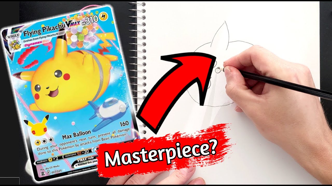 3 minute Pokemon Card - Flying Pikachu Vmax