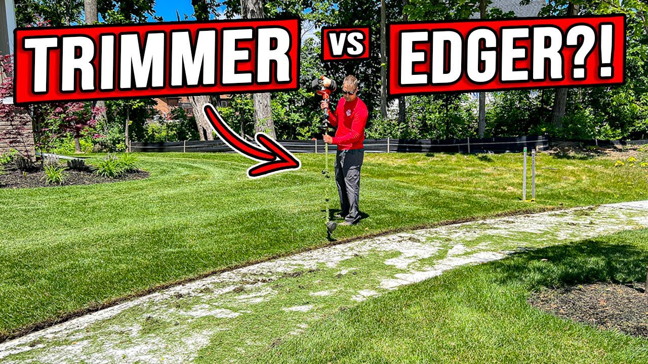 HOW TO GET A PERFECT SIDEWALK EDGE EVERY TIME [TRIMMER VS EDGER!]