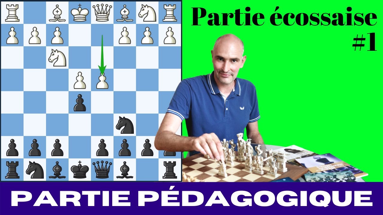 Ouverture écossaise (1) : Partie d'échecs pédagogique