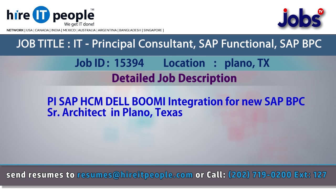 SAP Jobs | Plano, TX