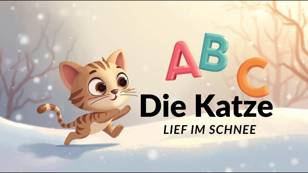 ABC Lied auf Deutsch 🐱❄️ Die Katze lief im Schnee | Alphabet lernen für Kinder