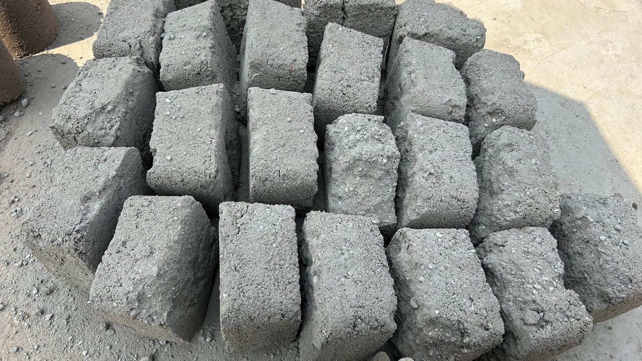 New ~ Gritty Cement Block Shapes Dry Floor Crumbling Claypot #asmrtriggers 