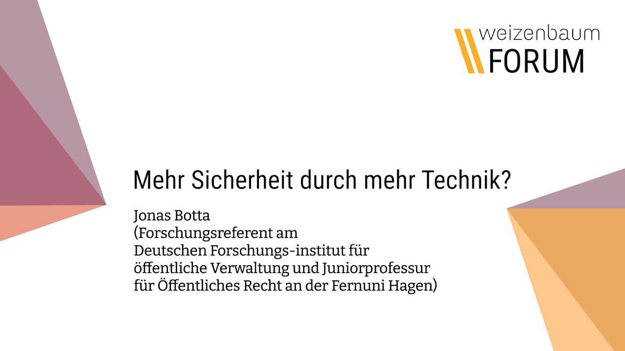 Weizenbaum-Forum Dez 25 | Impuls Jonas Botta zu 