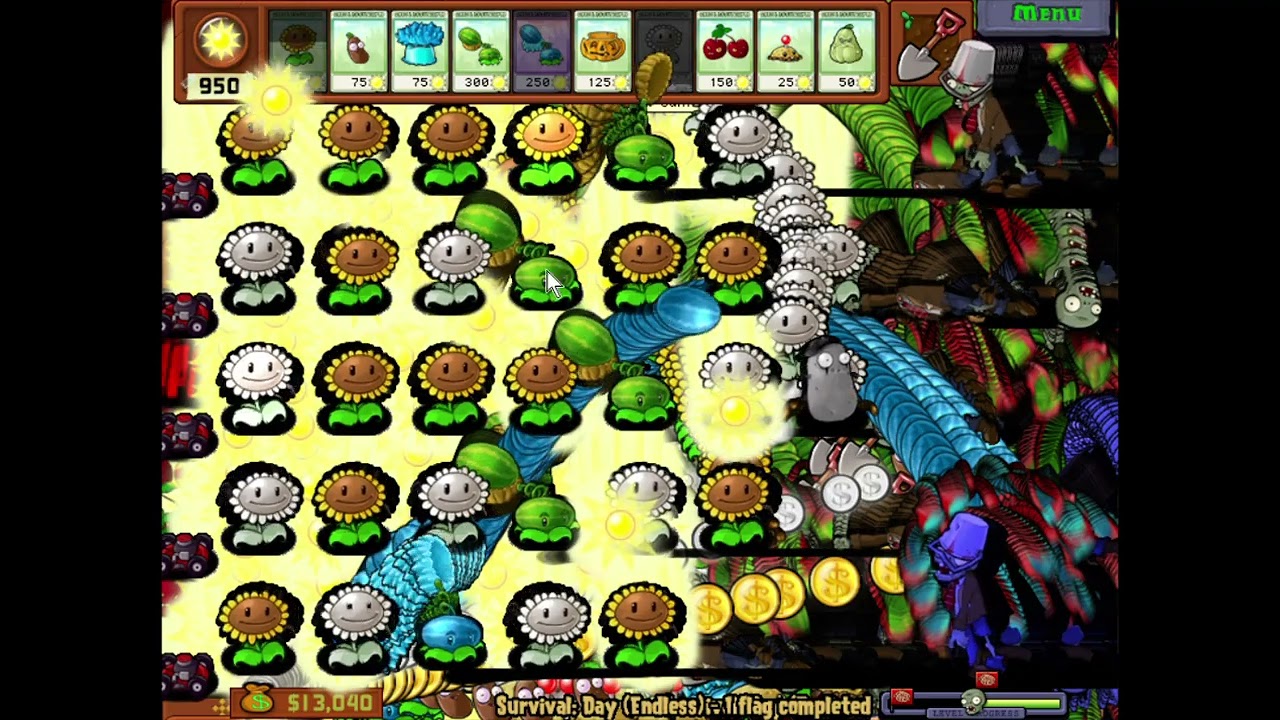 Plants vs zombies №41 необычная анимация игры часть 2