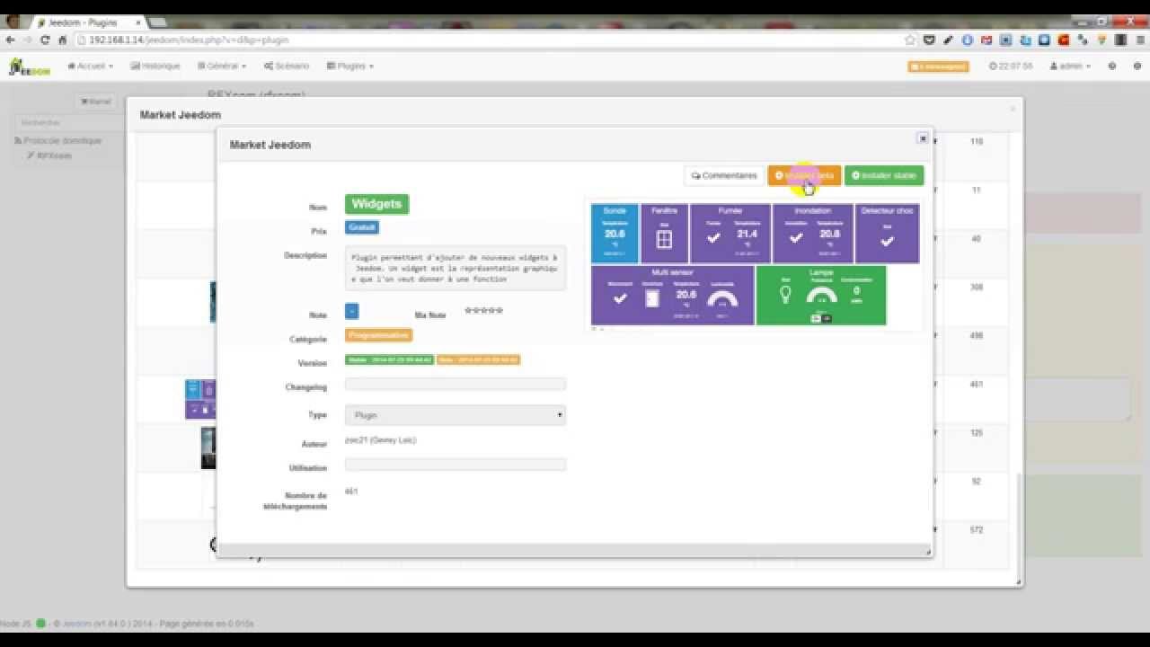 Tuto Jeedom #3 : Jeedom,  les Widget, Mails et scénarios