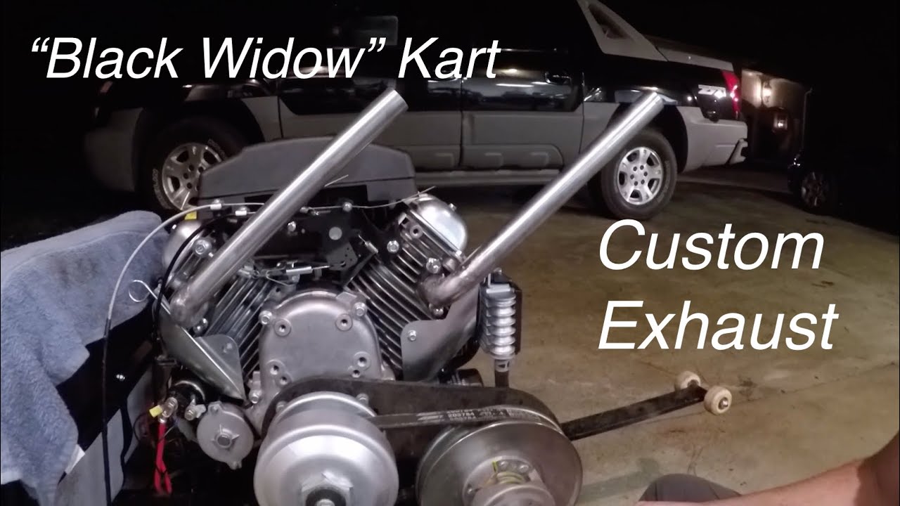 V Twin Go Kart Custom Header, Intake Mods, 
