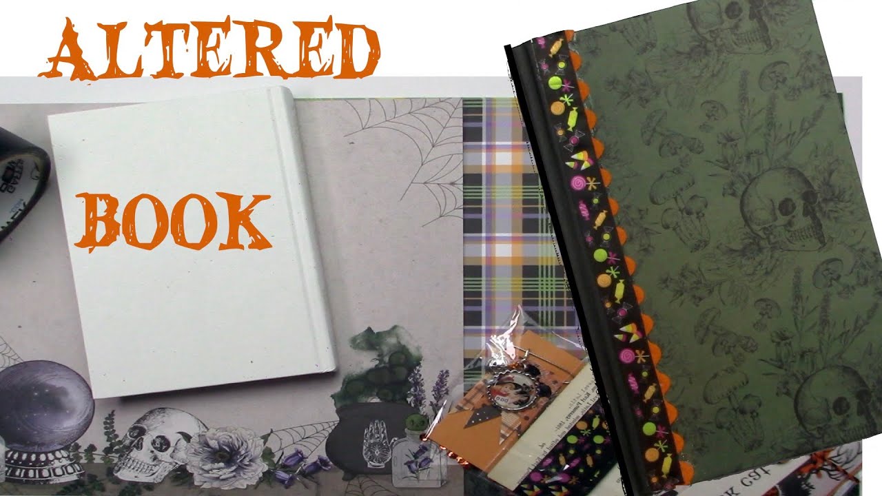 Altered Book - Halloween Junk Journal Mash-up Part 1 - DIY Transform a Bargain Book at Sugar Hiccups