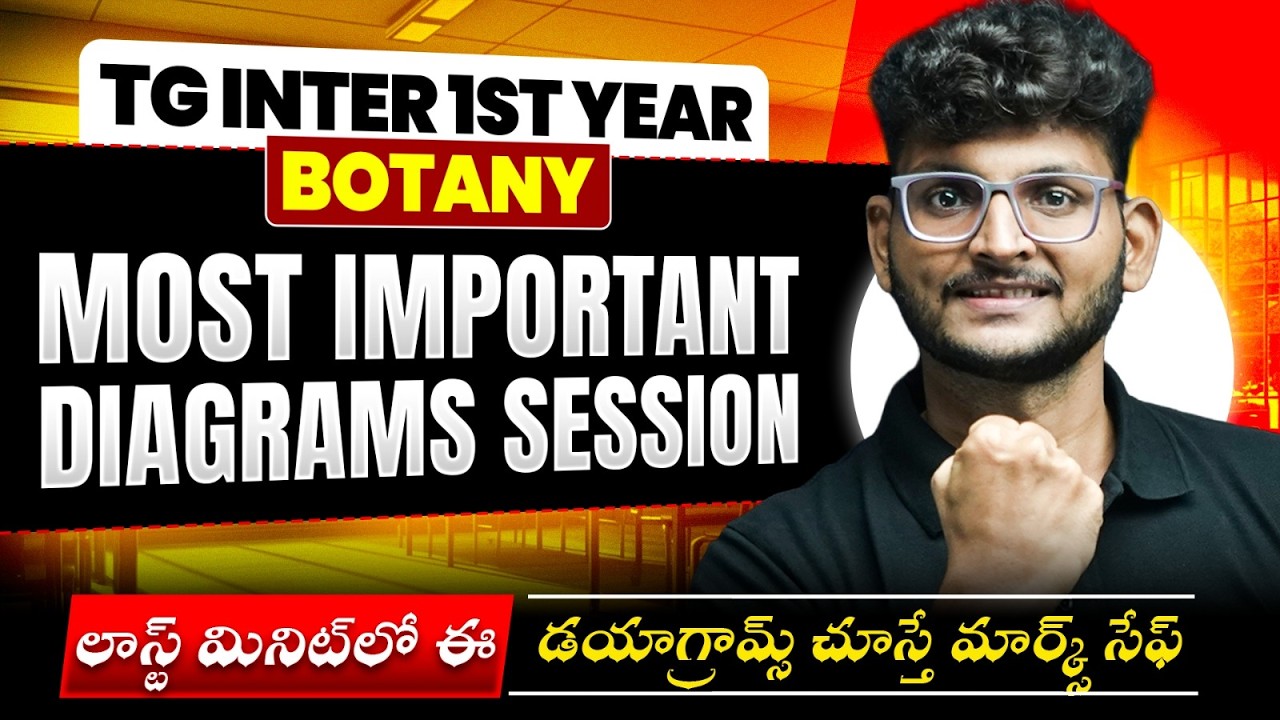 Botany Important Diagrams Session | TG Inter 1st Year | IPE 2026