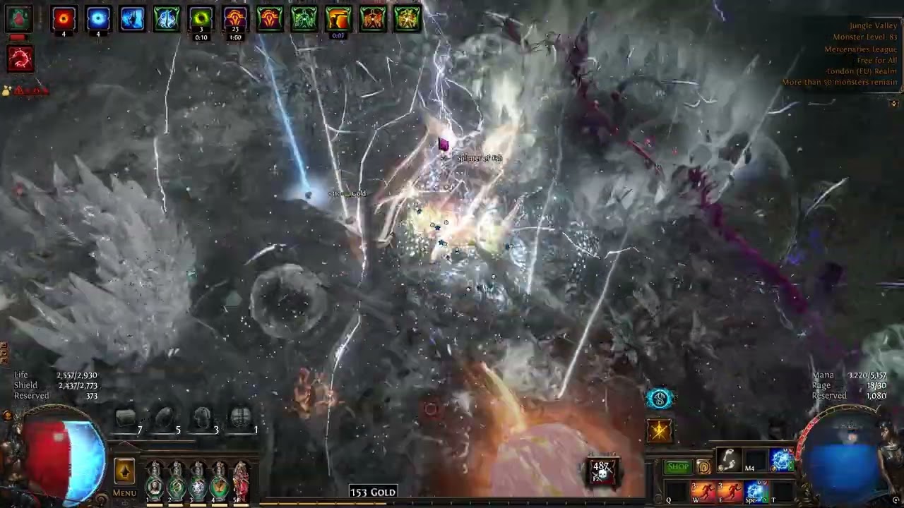 Poe 3.26 Hiero KB Clustering 3Risk, 2 Wisp Breach T16.5