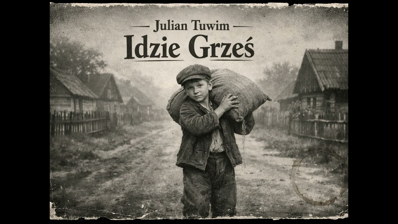Czarno na białym: Idzie Grześ przez wieś… - Julian Tuwim