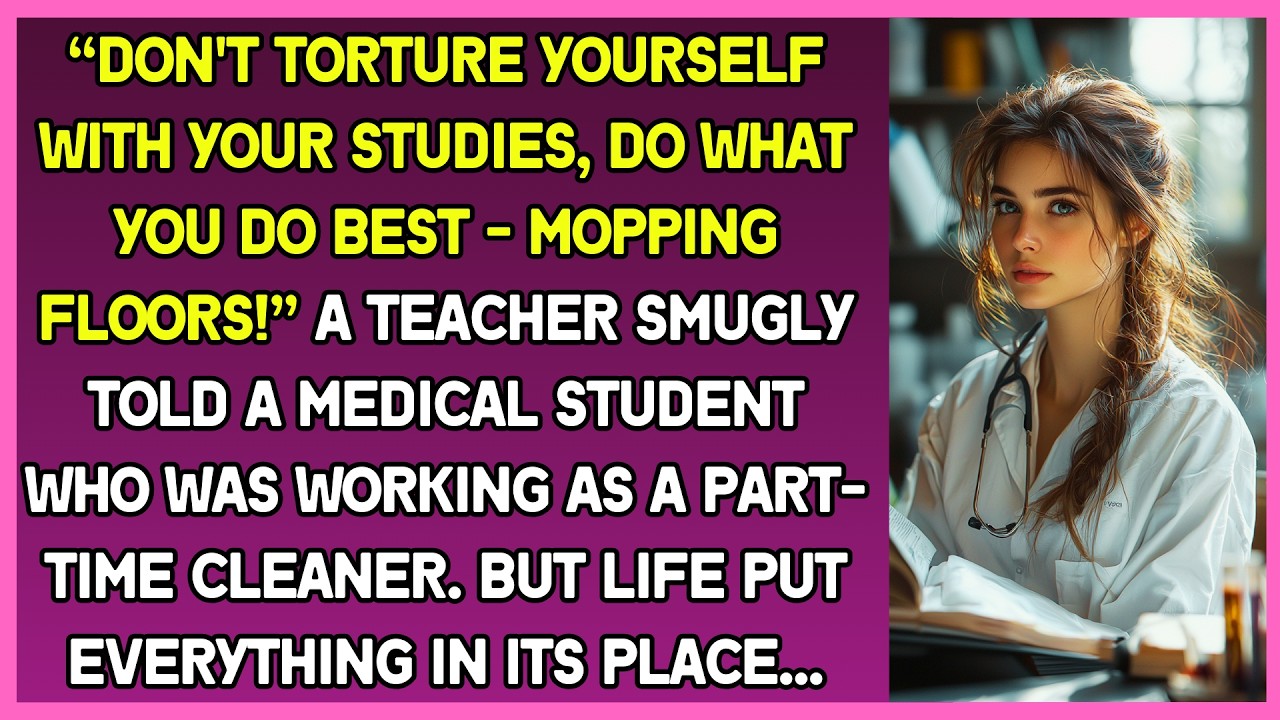 You should do what you do best - mopping floors! Teacher told student for working part-time cleaner