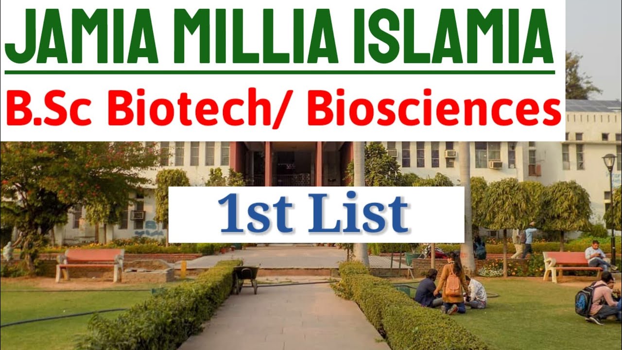 Jamia B.Sc Biotechnology / Biosciences Enterance Results 2020 || 1st List of Selected Candidates
