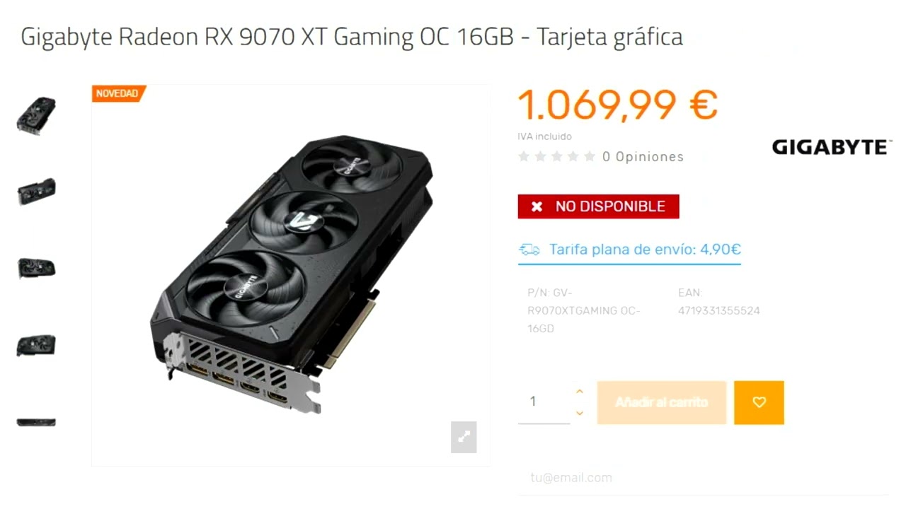 AMD Radeon RX 9070 GPUs Get Listed At Spanish Retailer Revealing Details About Gigabyte AIB Models