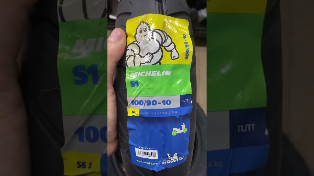 Pneu Michelin S1 100/90-10 56J TL (Pneu Traseiro Honda Lead)
