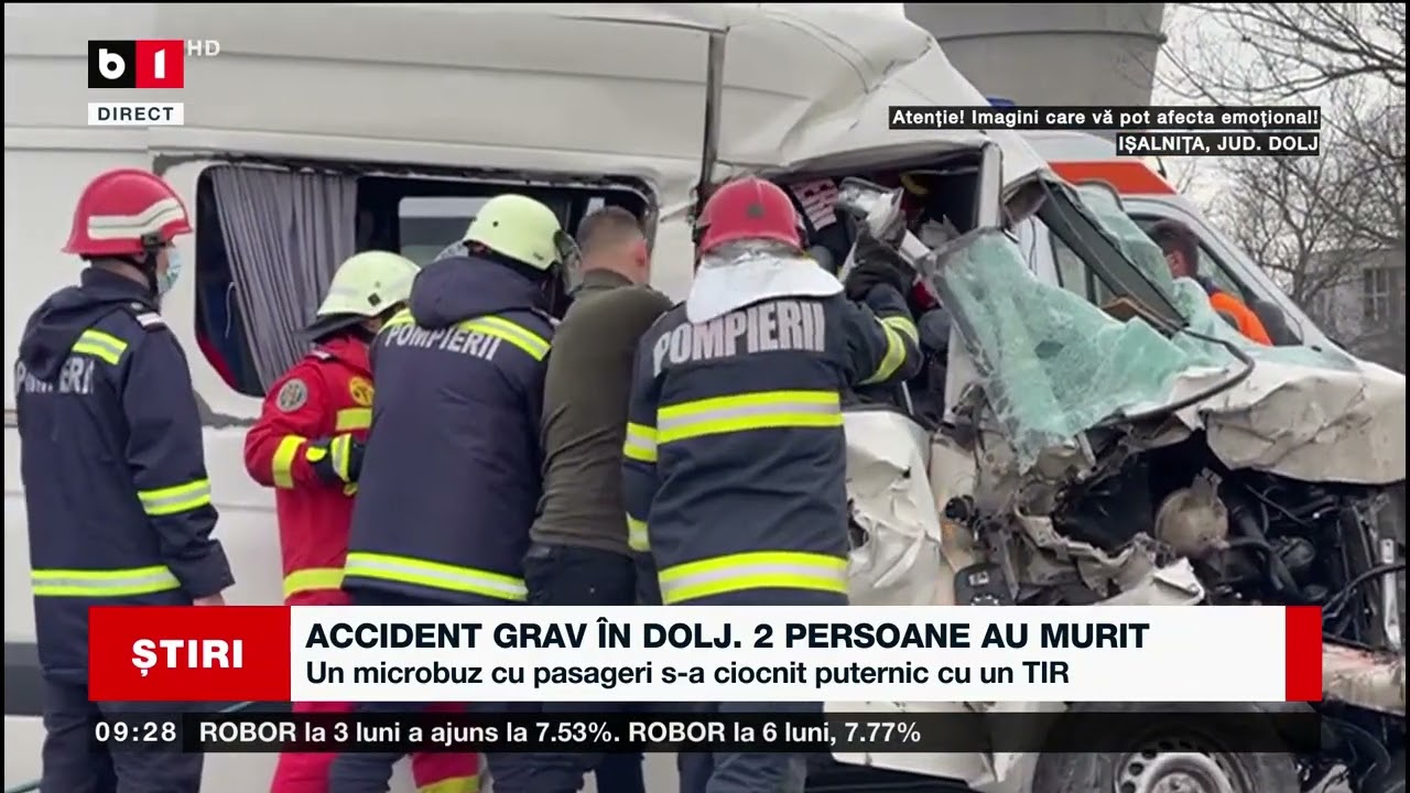 ACCIDENT GRAV &Icirc;N DOLJ.  2 PERSOANE AU MURIT_Știri B1_5 ian 2023