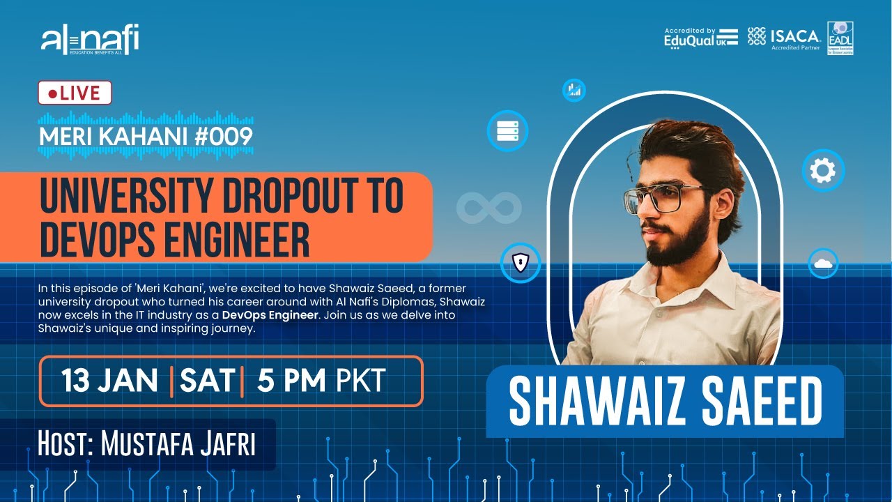 🔴LIVE - MERI KAHANI #009 | University Dropout to DevOps Engineer | Shawaiz Saeed