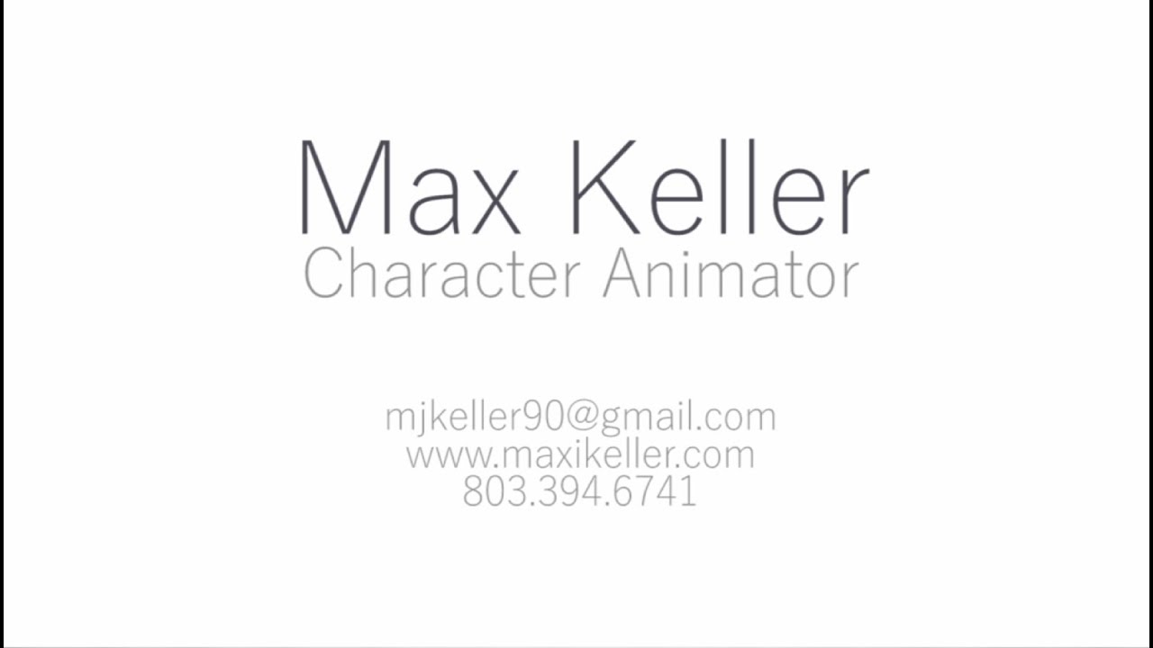 Animation Reel for Pixar's Internship 2019