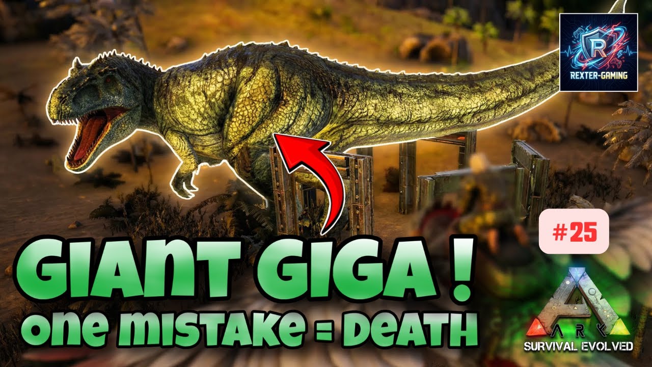 ගිගා ඇල්ලුවා - Facing the Strongest ARK Dino / ARK Survival Evolved - Sri Lanka/ EP25/ REXTER-GAMING