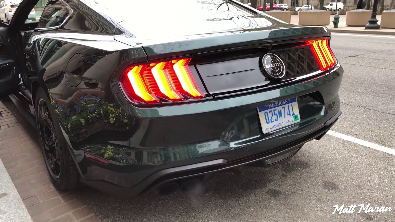 2019 Mustang Bullitt Start Up, Rev and Drive Away