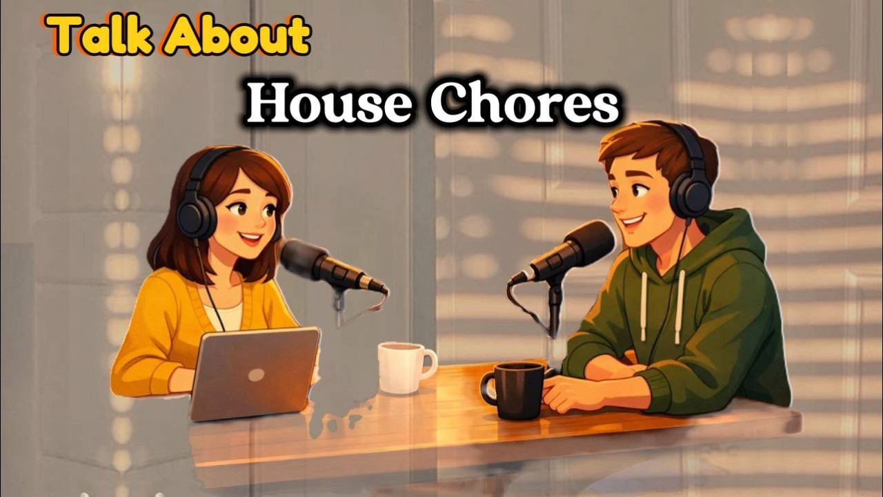 let’s talk about house chores | daily english practice | easy beginners