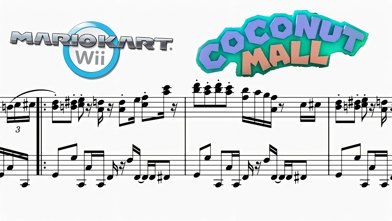 Mario Kart Wii - Coconut Mall | Piano Solo Arr.