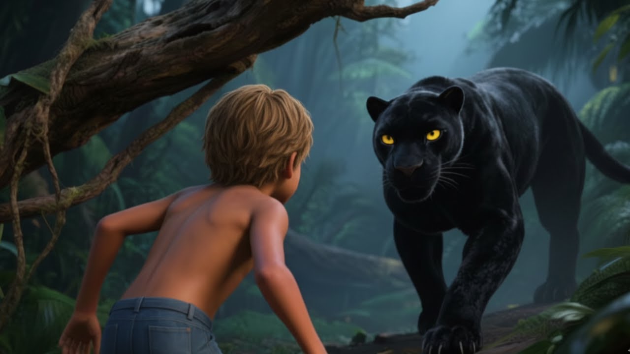 The Jungle Book Mowgli and The Black Panther🌴3D 4K Bedtime Stories for Kids in English  