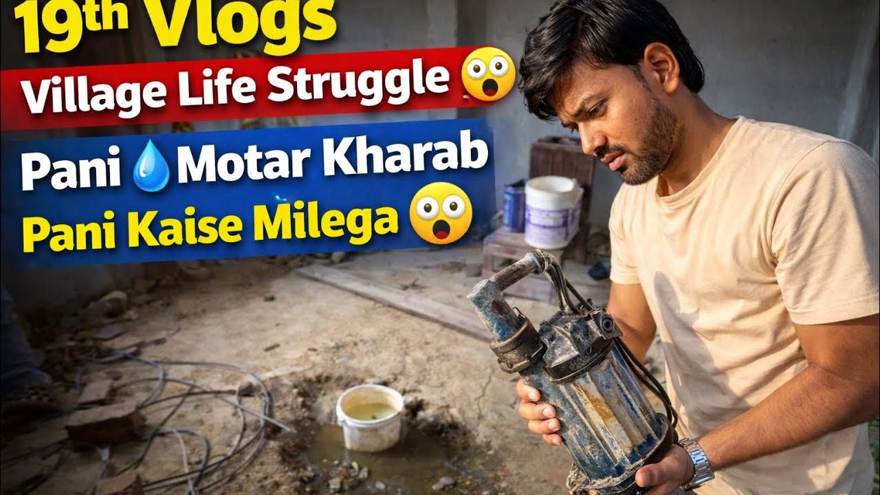 19th Vlog 😱 Village Life Struggle | Pani 💧 Motor Kharab 😭 Ab Pani Kaise Milega?