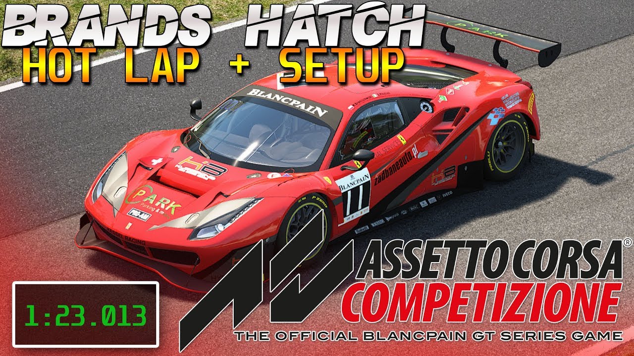 ACC | Ferrari 488 GT3 Hot Lap + Setup @Brands Hatch 1:23.013