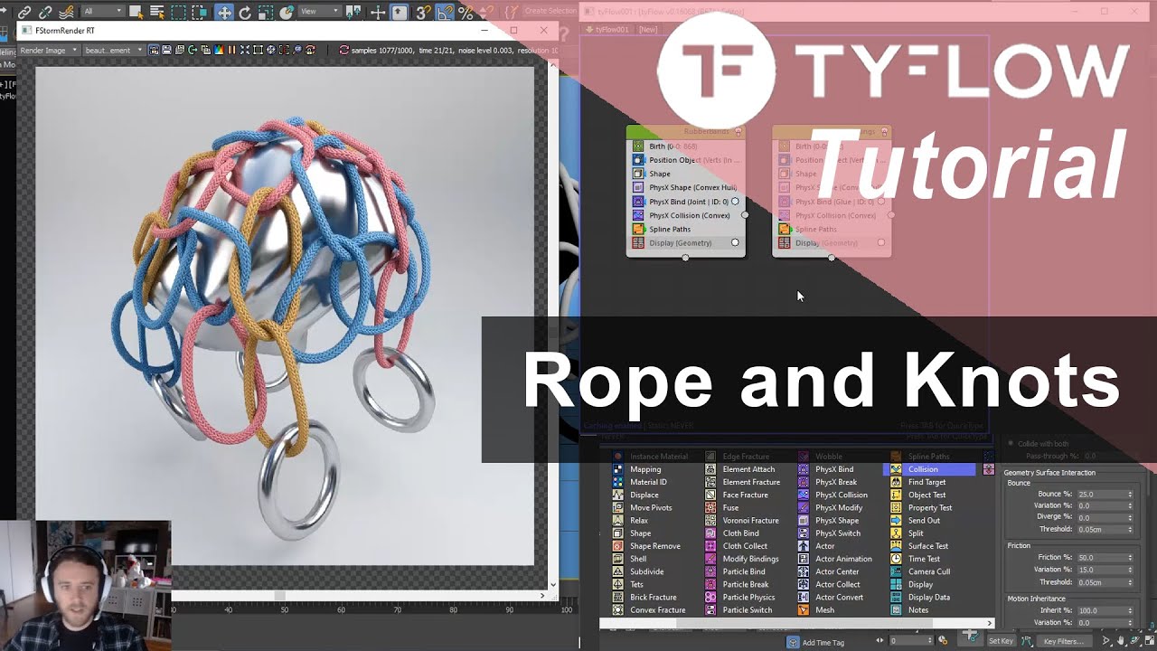 УЧЕБНОЕ ПОСОБИЕ 3ds Max + TyFlow: Моделирование веревок и узлов
