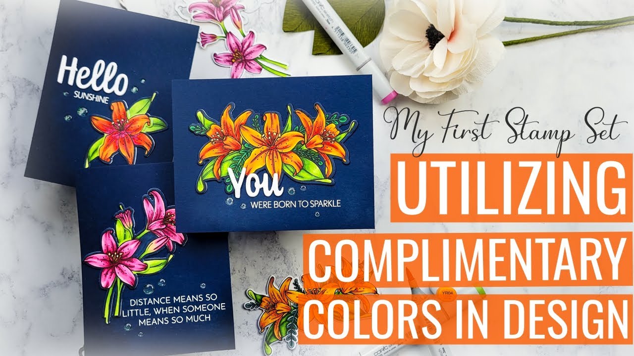 Utilizing Complimentary Colors in Cards: My First Stamp Set is Here!