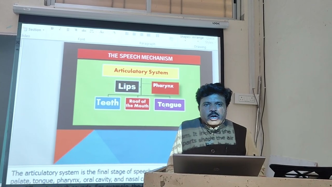The Speech Mechanism - Dr. D. B. Thorbole Assistant Professor- English P. D. V. P. College, Tasgaon 