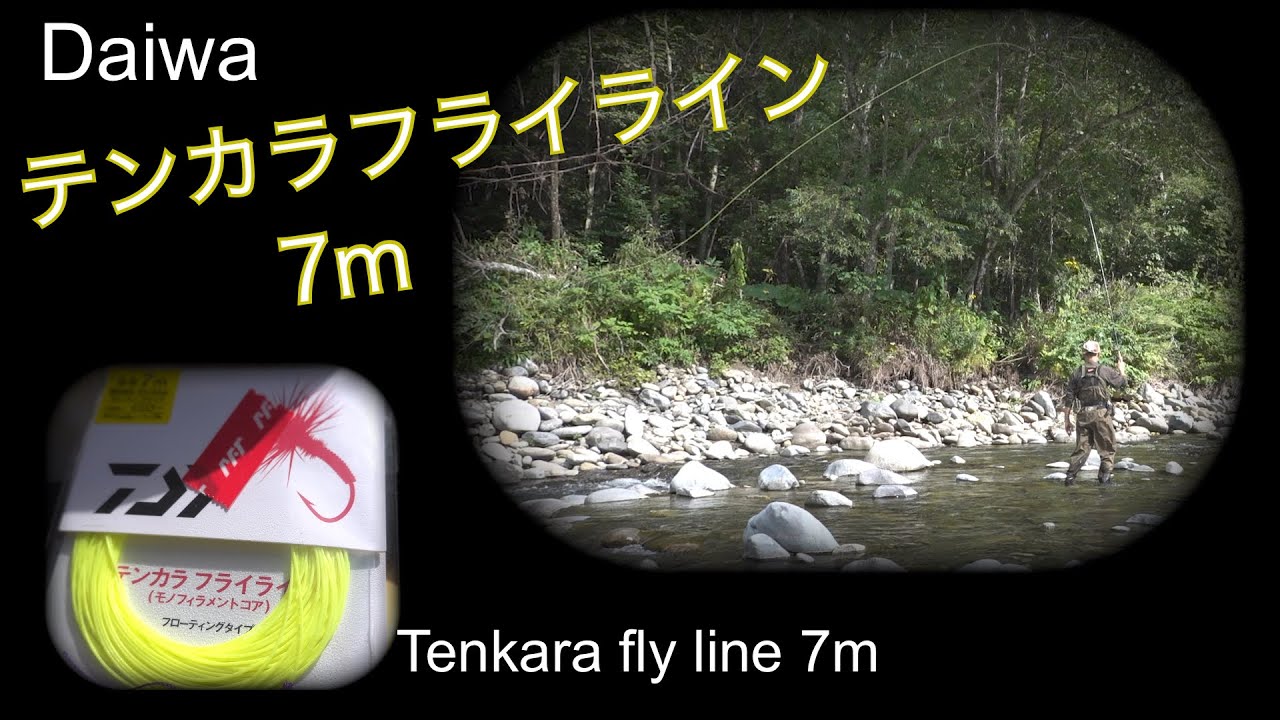 テンカラ釣り　入門　ダイワ　テンカラフライライン　7mを使用したテンカラ釣り　Tenkara fishing with long line