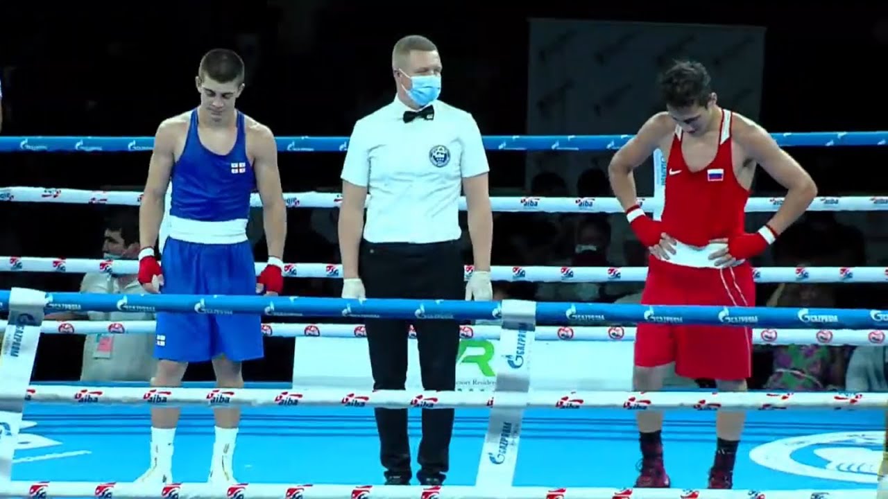 Finals (70kg) MAKHAURI MOKHADAN (RUS) vs NATROSHVILI GIORGI (GEO) | EUBC Junior Tbilisi 2021