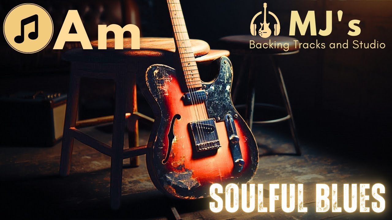 Soulful Gentle Blues in A minor | 88 bpm | Guitar Backing Track