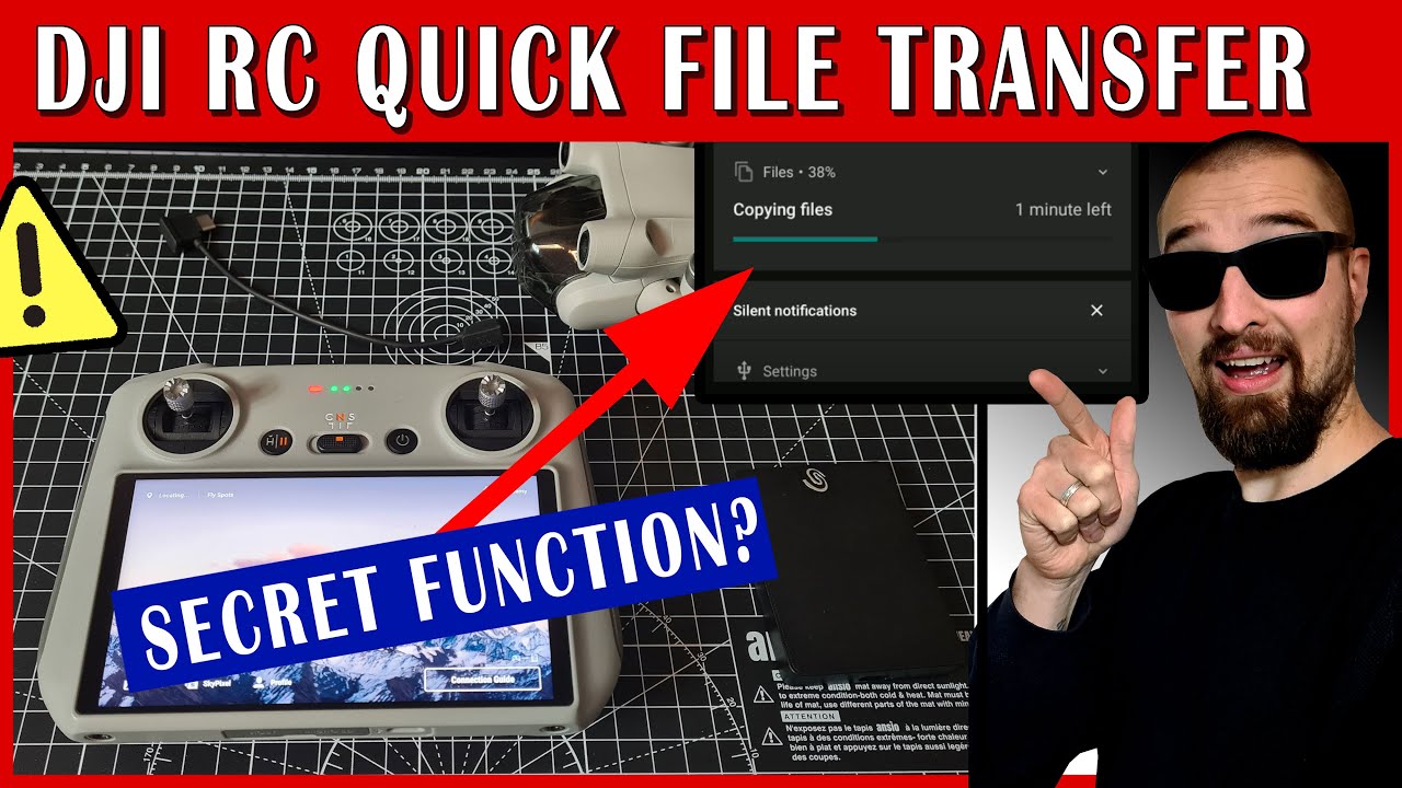 DJI RC - Drone to SSD FILE transfer | no Laptop needed