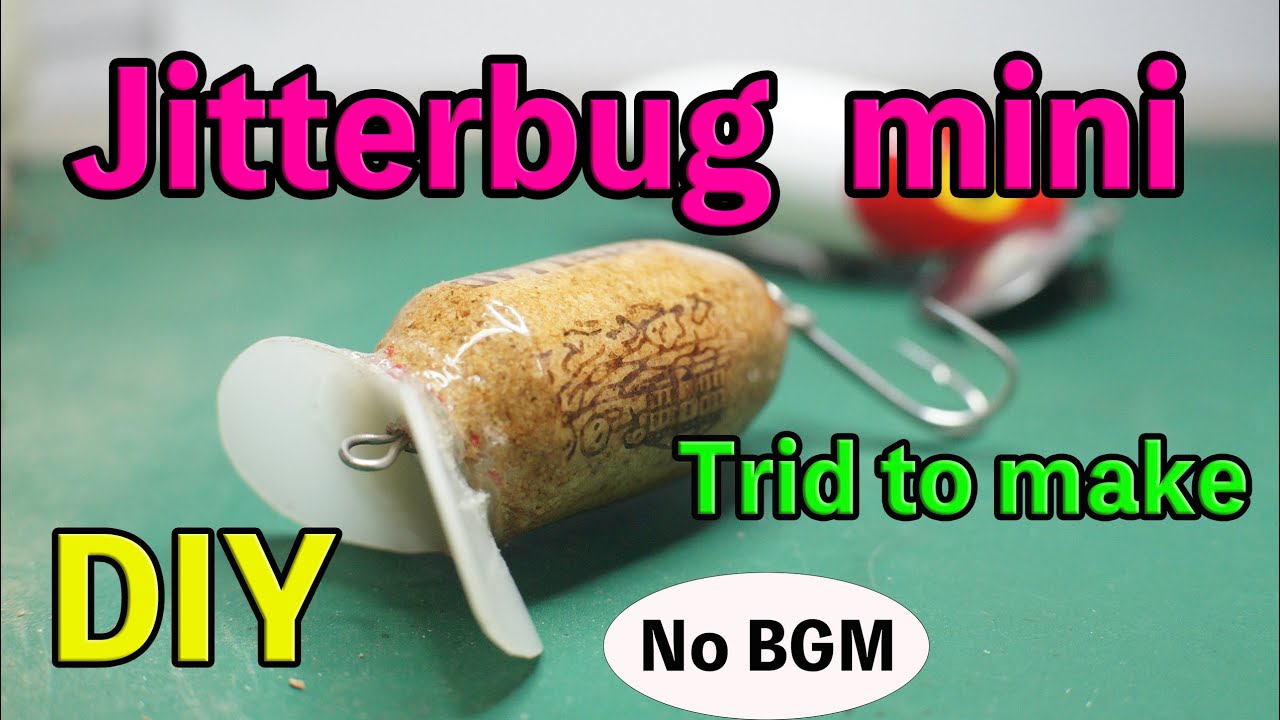 wine cork lure  jitterbug mini . Lure From Wine Cork./DIY :Fishing lure.:Recycle:Homemade :lure