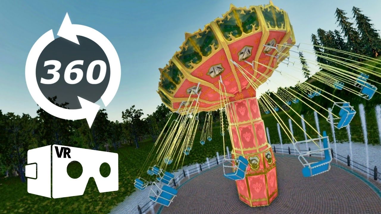 🎠 360° video VR Chain Carousel Swinger Flat Ride Wave Roller Coaster Virtual Reality