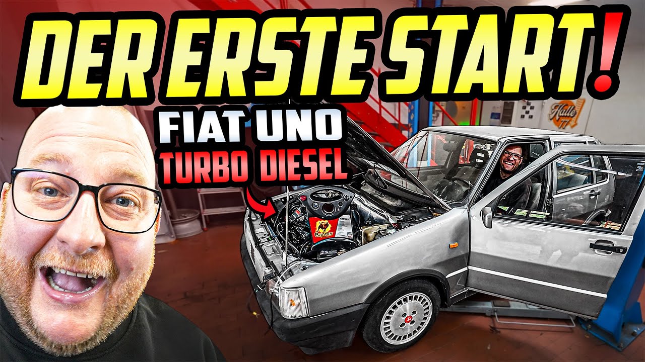 ACHTERBAHN der Gefühle! - Fiat Uno Turbo D - Wir bauen den MOTOR ein!