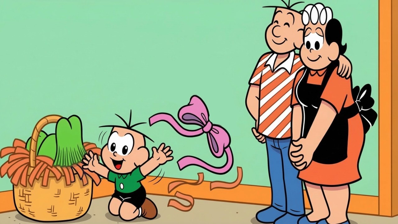 O DIA EM QUE O CEBOLINHA GANHOU O FLOQUINHO - QUADRINHOS MÁGICOS DA TURMA DA MÔNICA