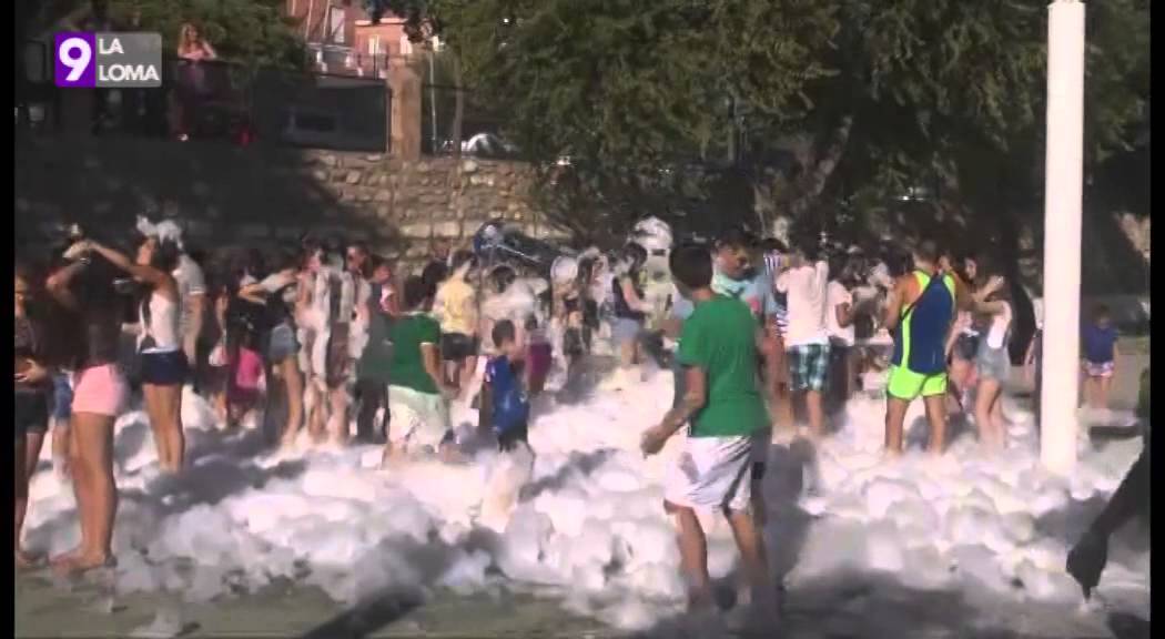 Feria de Rus 2015 · Fiesta de la espuma y toro mecánico