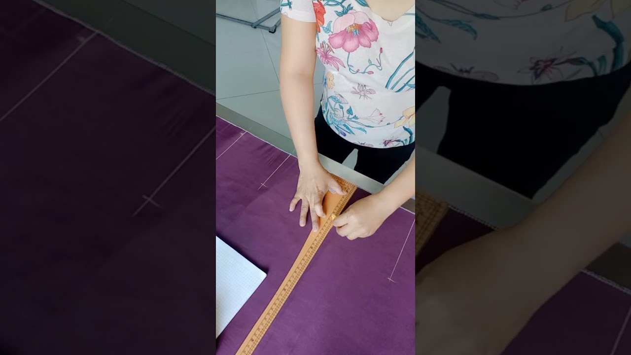 ✂️របៀបគូរដេរសំពត់បត់ខ្មែរ🖍️